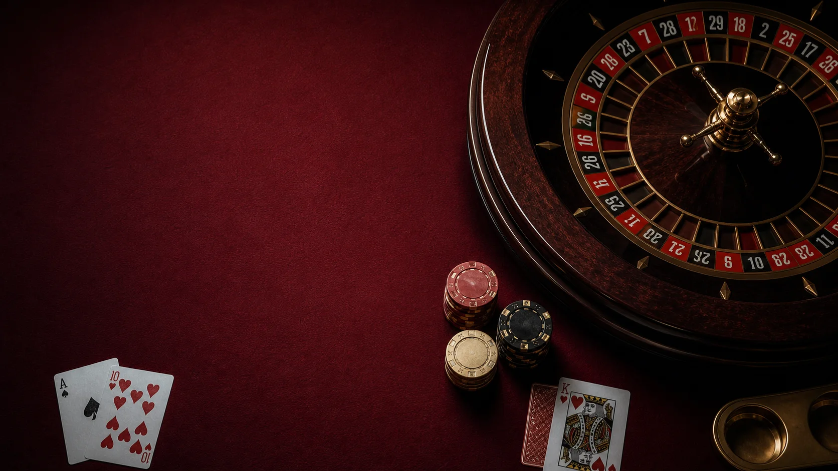Elementos de cassino online representando artigos sobre jogos e apostas